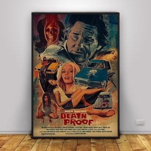 Póster de Death Proof / Arte mural de Kurt Russell / Decoración del hogar / Impresión en papel kraft / Póster de regalo / Póster de película