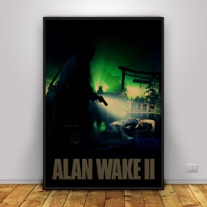 Alan Wake-poster | Survival-horrorgame muurkunst | Woondecoraties | Kraftpapier print | Cadeauposter | Gameposter