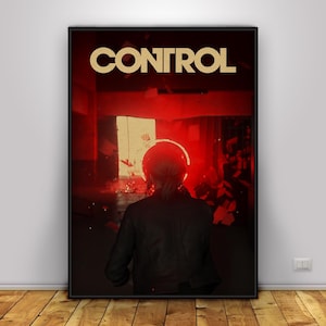 Control Poster | Jesse Faden Wall Art | Home Decor | Kraft Paper Print | Gift Poster | Game Poster
