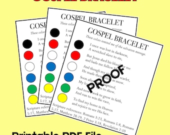 PDF-Datei für Evangelium Armband Handwerk, Farben der Erlösung Gedicht