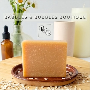 Goat milk soap with oatmeal lavender lemongrass, all natural homemade soap