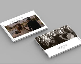Wedding Photo Book Hardcover | Custom Couples Name Cover, Keepsake Album