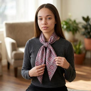 Ethiopian pink treads Pattern | Aztec Square Print Scarf