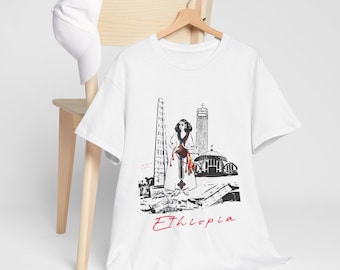Axum Culture イラスト T シャツ |エチオピア ティグレ文化遺産フェスティバル