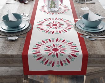Ethiopian Coffee Tribal Pattern Table Runner