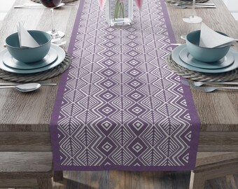 Ethiopian Coffee Tribal Pattern Table Runner