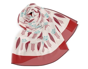 Ethiopian Coffee Pattern Poly Scarf