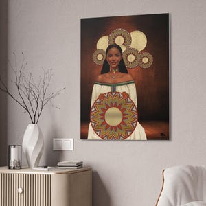 Toile portrait de femme éthiopienne : décoration murale africaine