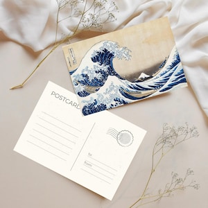 Hokusai Great Wave Postcards Set of 10 – Japanese Art Post Cards Pack – Ukiyo-e Print Mini Art Cards – Gift for Art Lovers, Stationery Set