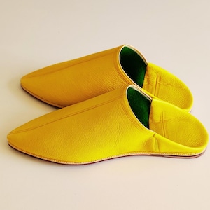 Handmade Moroccan Leather Babouche – Traditional Slippers