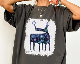Funny Straight Cut Tee - Quirky Gothic Monster Design for Unique Birthday & Holiday Gifts