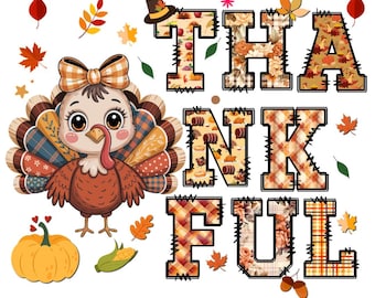 Fall Thanksgiving womens girls PNG: Thanks Giving Svg Png, Turkey Svg, Autumn Svg, Pumpkin Svg, Thankful Svg, Thanksgiving Shirt, Gobble Svg