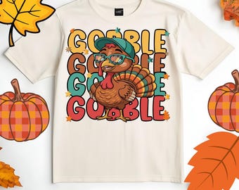 Funny Thanksgiving Turkey PNG - Coolest Kid's Fall Shirt (Digital Download)