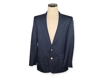 ヴィンテージ HICKEY FREEMAN ウール＆モヘア ホップサック ネイビー 