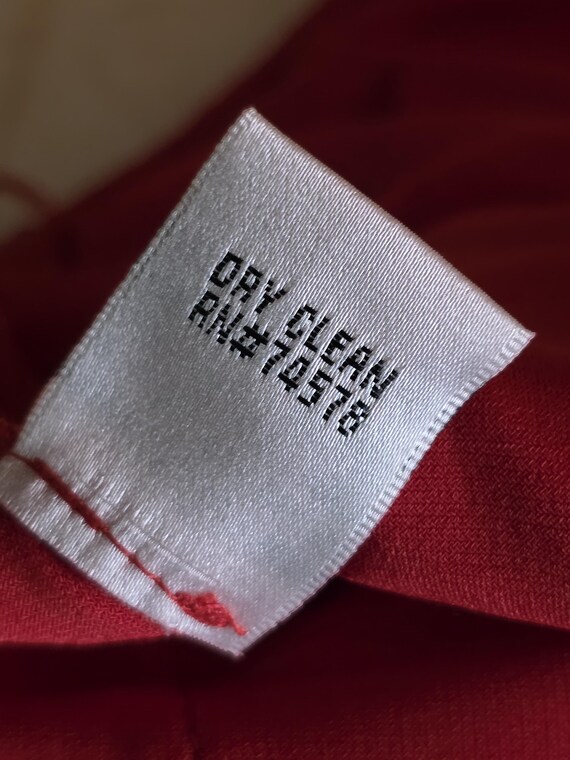 Vintage Cache Red Halter Dress: Y2K Satin Tiered … - image 8