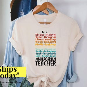 Kindergarten Teacher Shirt, Kindergarten Teacher Gift, Back To School Shirt, First Grade Teacher Tee, Cute Teacher Shirt