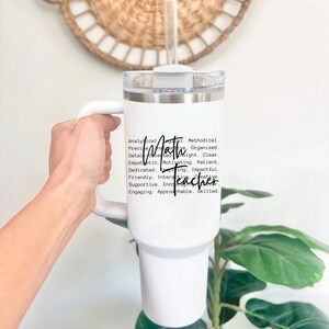 Math Teacher Appreciation Tumbler, Gift for Math Teacher, Back to School Cup, Funny Math Instructor Present, End of Year Thank You