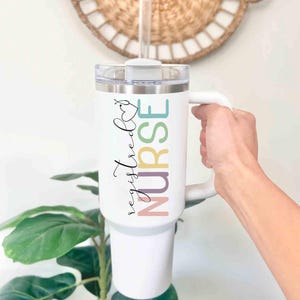 Personalized Registered Nurse 40oz Tumbler, Thank You Gift for Healthcare Worker, Nurse Graduation, Nurse Appreciation Gift