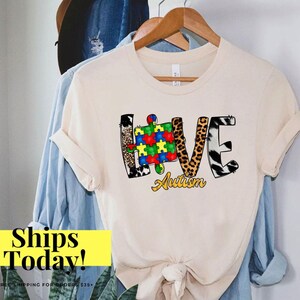 Autism Awareness Shirt, Neurodiversity Shirt, Autistic Pride Shirt, Autism Mom Shirt, Leopard Autism Shirt, Autism Love Neurodiversity Shirt