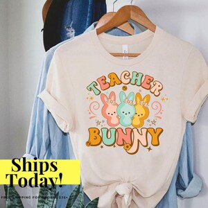 Teacher Shirts, Easter Shirt for Women, Teacher Gift, Easter Teacher Shirt, Gift for Teacher, Teacher Easter Gift, Teacher Bunny T-Shirt