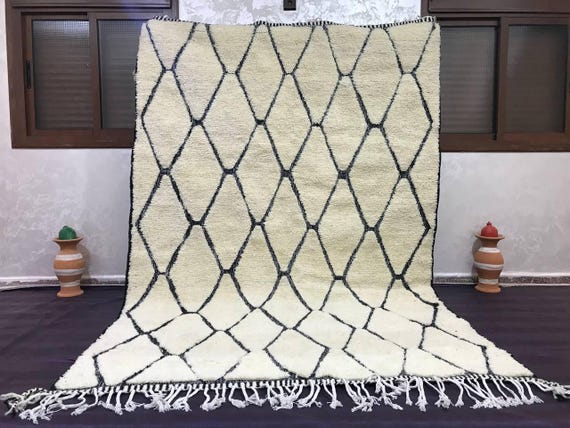 Handmade Bni Ourain Area Rug | Unique Berber Textile Gift