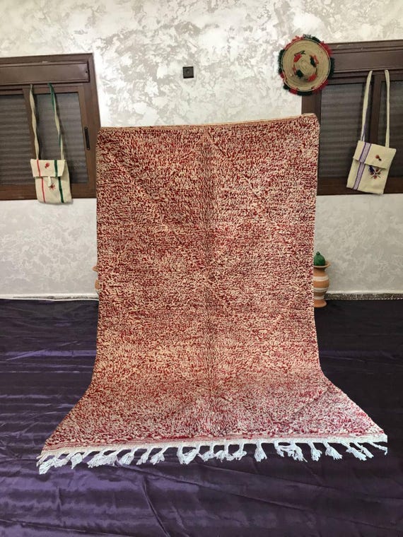 Boho Wool Rug, Taupe Beni Ourain, Handwoven Berber Style (9x12 and Sizes)