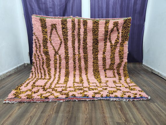 Colorful Moroccan Wool Runner - Hand Knotted Berber Rug 2x5 ft