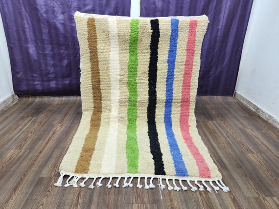 Boho Berber Wool Rug, Moroccan Handmade (10x14 Size)