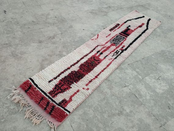Moroccan Hallway Runner: Colorful Berber Wool Rugs (Handmade, Soft Texture)
