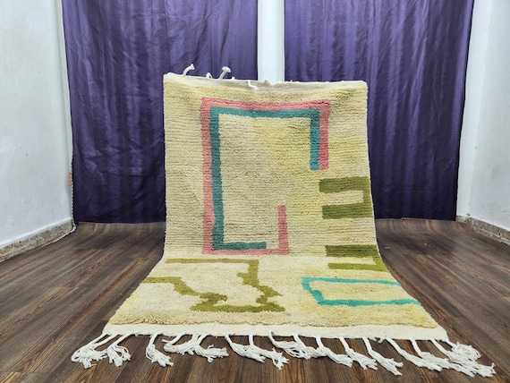 Boho Wool Rug: Handwoven Soft Texture (Multiple Sizes)