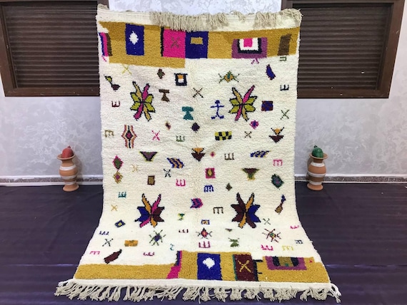 Moroccan Rug Runner: Vibrant Orange Berber Design - Handwoven Wool