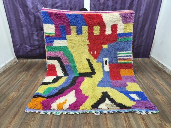 Moroccan Berber Wool Rug: Handmade Flatweave, Earth Tones