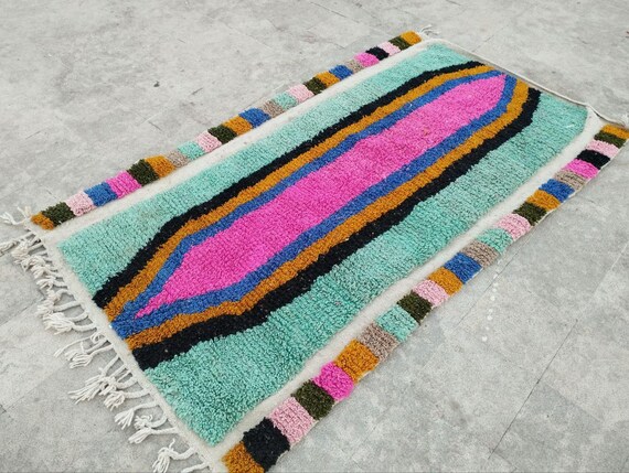 Bohemian Wool Rug: Handmade Turkish Oushak Floral Design