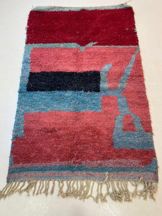 Moroccan Boujaad Rug: Handmade Berber Wool (12x14 Feet)