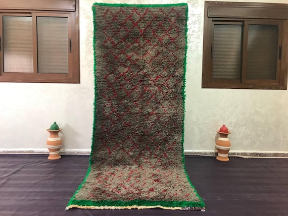 Colorful Boucherouite Rug: Handwoven Moroccan Cotton, 3x6 ft