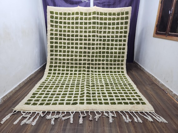 Handmade Moroccan Berber Rug - Colorful Wool Azilal Design