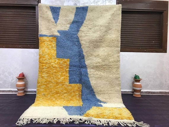 Berber Wool Rug: Moroccan Boujaad Style (12x10, Handwoven)