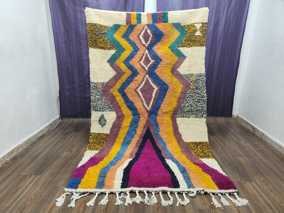 Boho Wool Rug - Soft Texture with Natural Tones