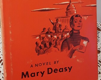 1955 Novel The Boy Who Made Good / Mary Deasy / jacket by Hoffman / vintage tan hard back book club edition + red dust cover / junk journal
