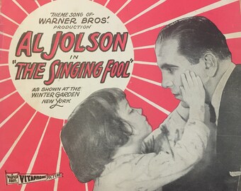 Vintage Sheet Music / 1928 Sonny Boy / Al Jolson /  The Singing Fool / Warner Bros Vitaphone Picture / DeSylva Brown Henderson / old paper