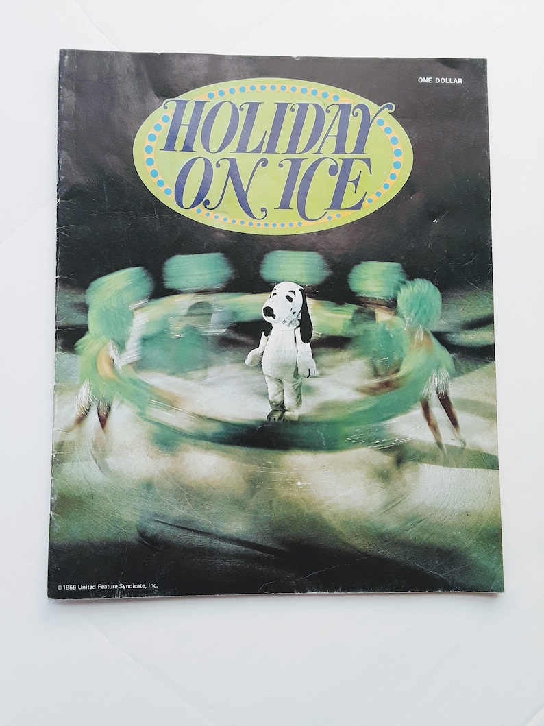 1972 Holiday on Ice Program Snoopy /& Olympic ice skating showcases great vintage ads and photos collectible magazine old paper book