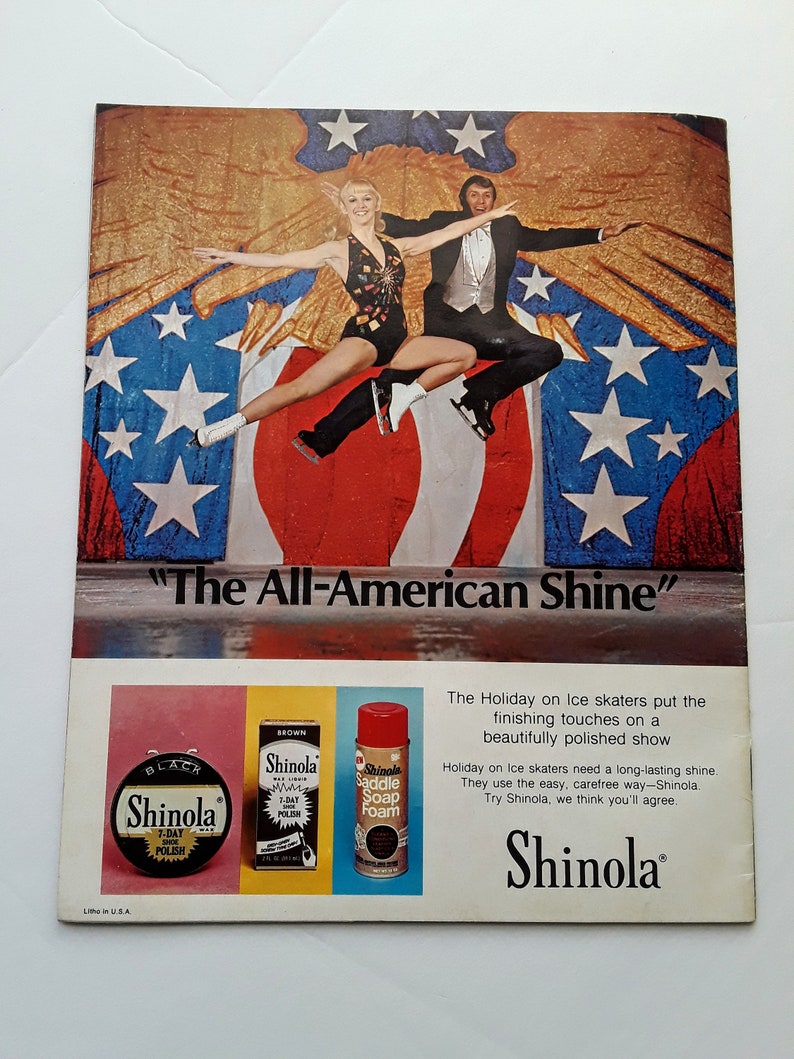 1972 Holiday on Ice Program Snoopy /& Olympic ice skating showcases great vintage ads and photos collectible magazine old paper book