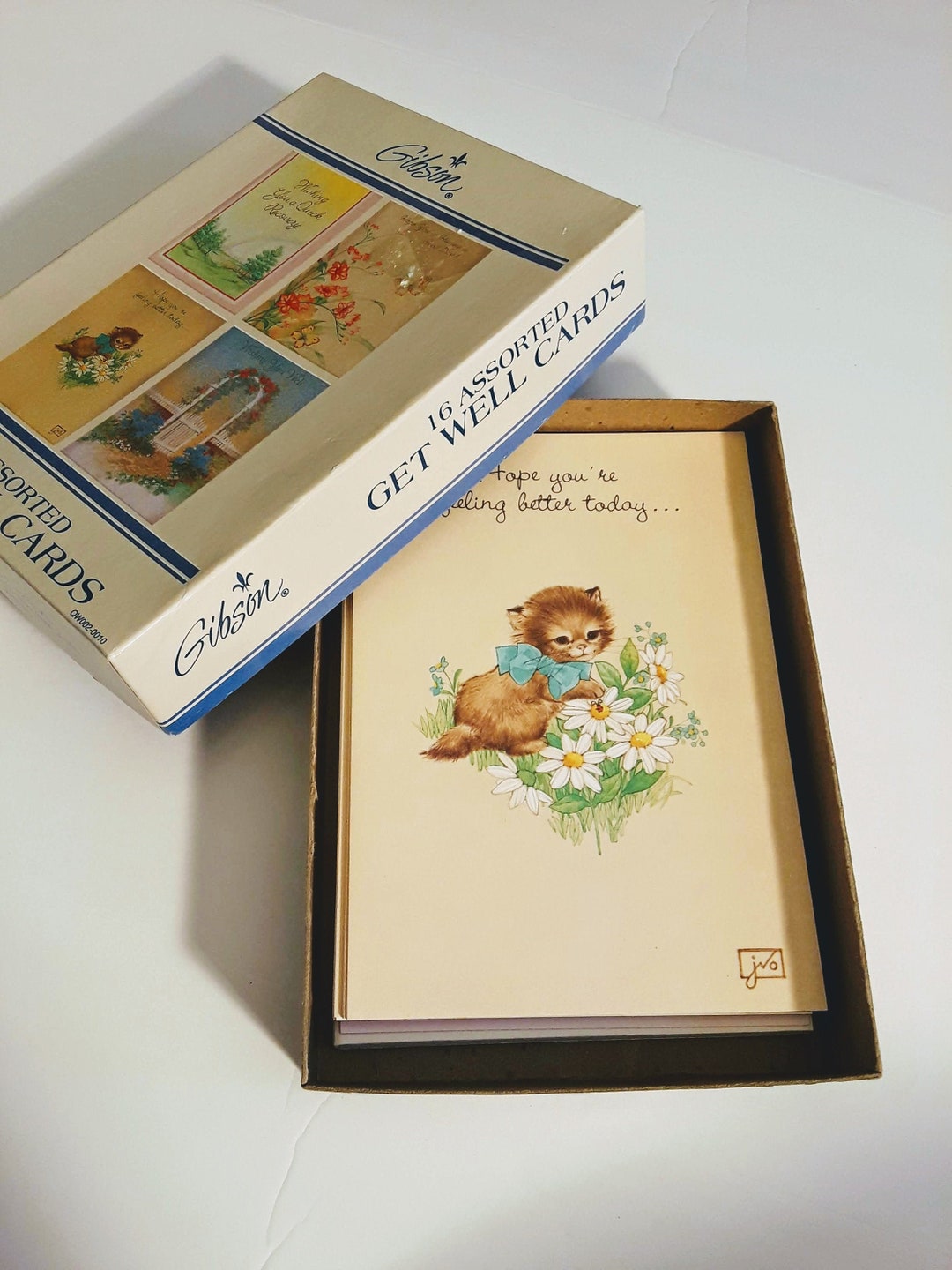 Vintage Gibson Greeting Cards / 16 Get Well Cards Envelopes Etsy