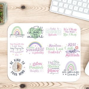 Saúde mental PNG, Mouse pad motivacional PNG, Mouse pad PNG sublimação, png inspirador, mouse pad boho png presente, não tem problema não estar bem