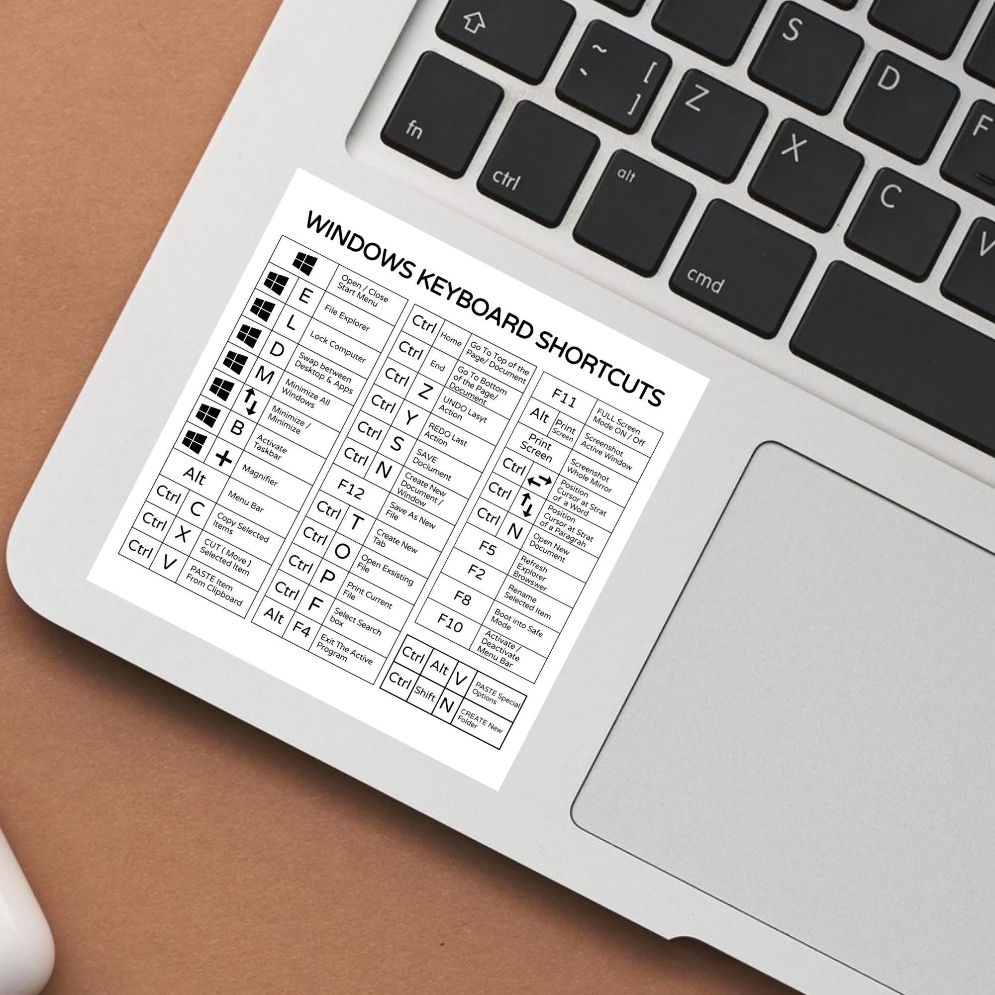 Windows Keyboard Shortcuts Cheat Sheet Printable PDF Keyboard Reference ...