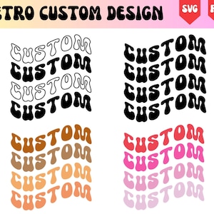 Custom Wavy Stacked Letters SVG: Colorful Quote Cut File (Digital Download)