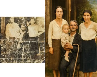 Expert Photo Restoration & Colorization: Fix Faded, Damaged Photos