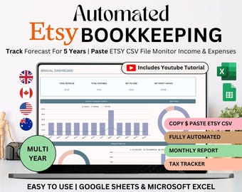 Spreadsheet voor Etsy-verkopers: inkomsten, uitgaven en winst bijhouden (Google Spreadsheets en Excel)
