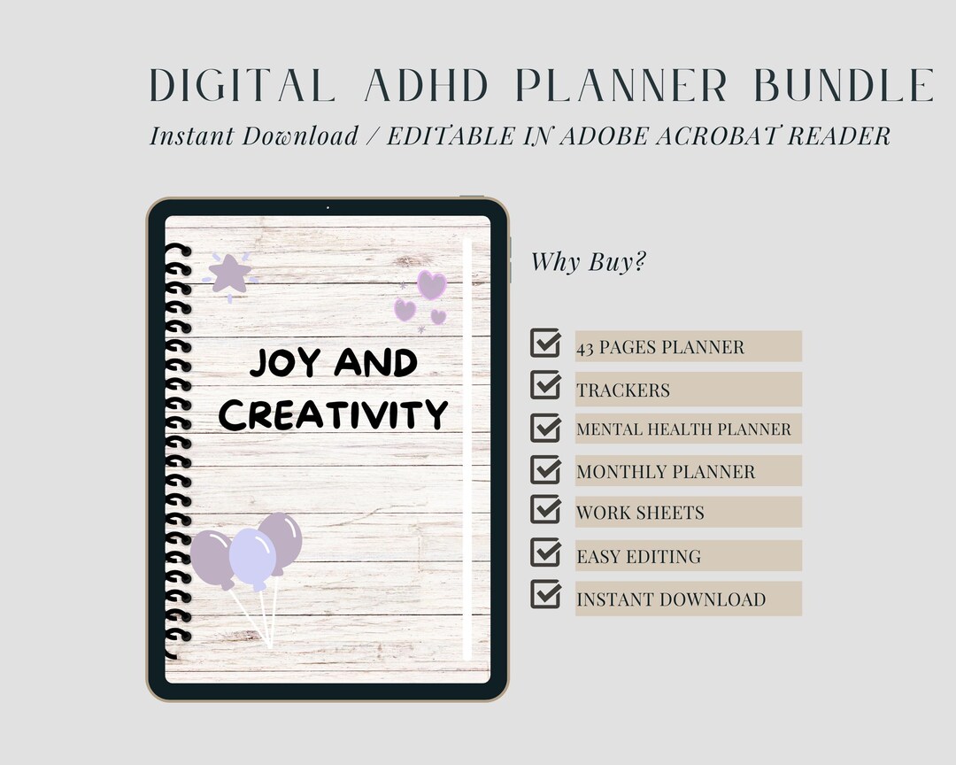Ultimate Digital ADHD Planner Bundle | Stay Organized & Focused Easily ...