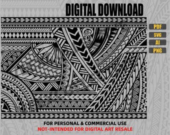 Samoan Polynesian Design Tattoo pattern